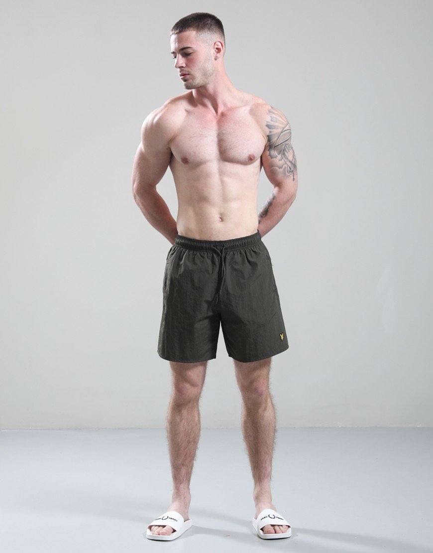 Lyle & Scott Plain Swim Shorts Olive