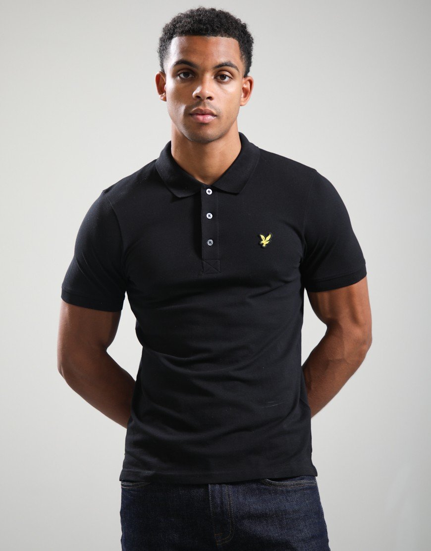 Lyle & Scott Plain Polo Shirt Black