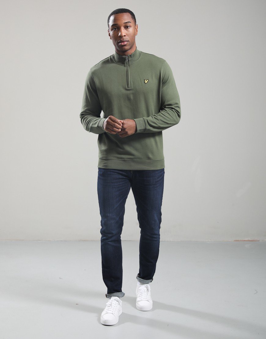 Lyle & Scott Everyday 1/4 Zip Sweat Journey Olive