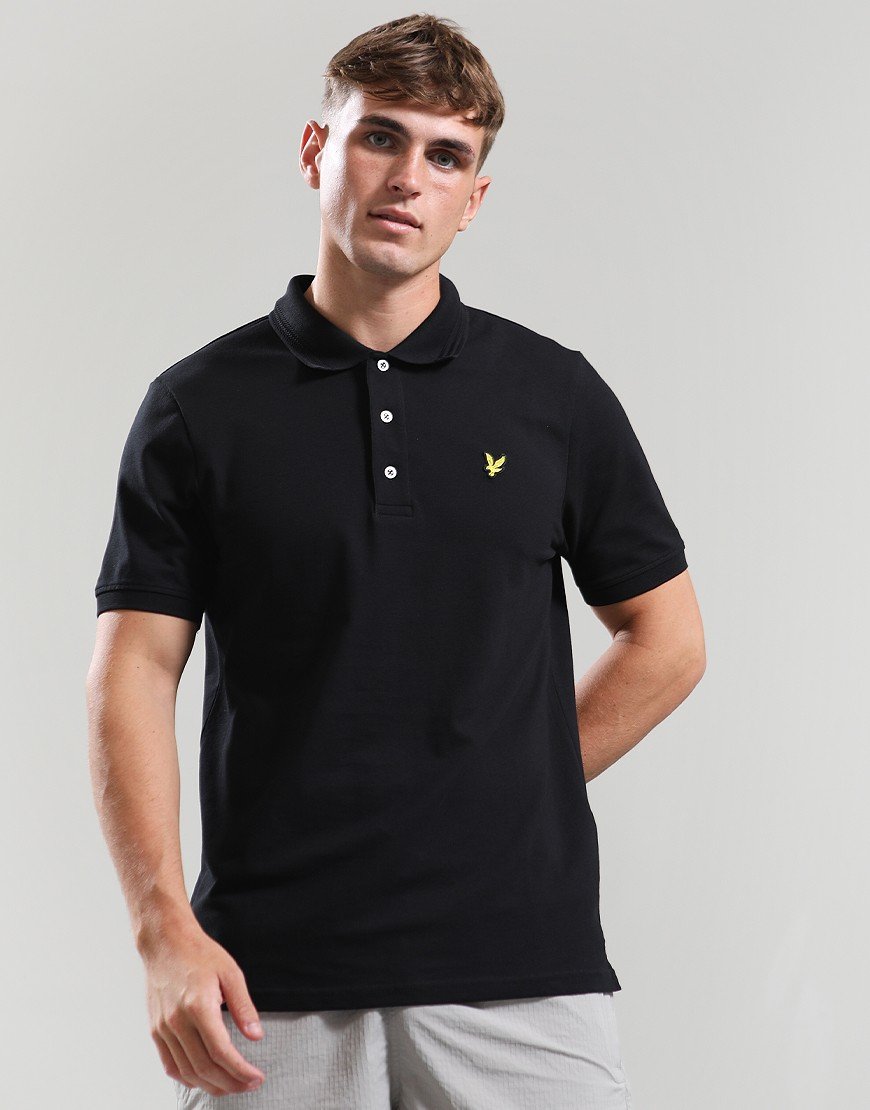 Lyle & Scott Rally Tipped Polo Shirt Jet Black