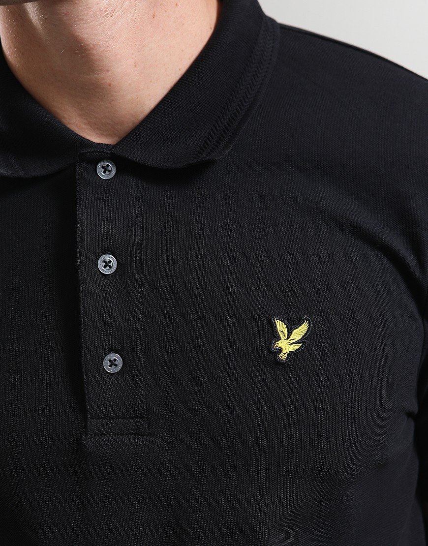Lyle & Scott Rally Tipped Polo Shirt Jet Black