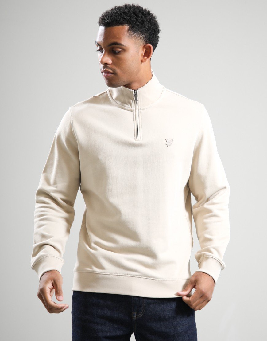 Lyle & Scott Superfine 1/4 Zip Sweat Mask Grey