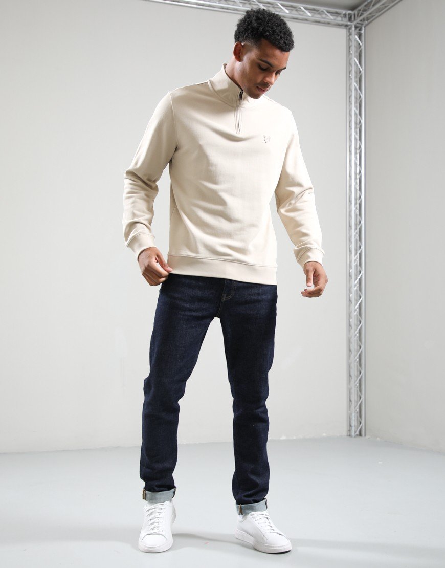 Lyle & Scott Superfine 1/4 Zip Sweat Mask Grey