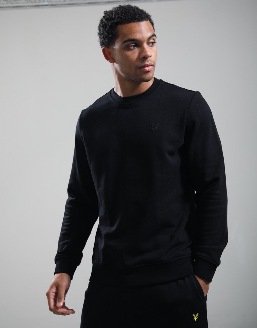 Lyle & Scott Superfine Crew Neck Sweat Jet Black