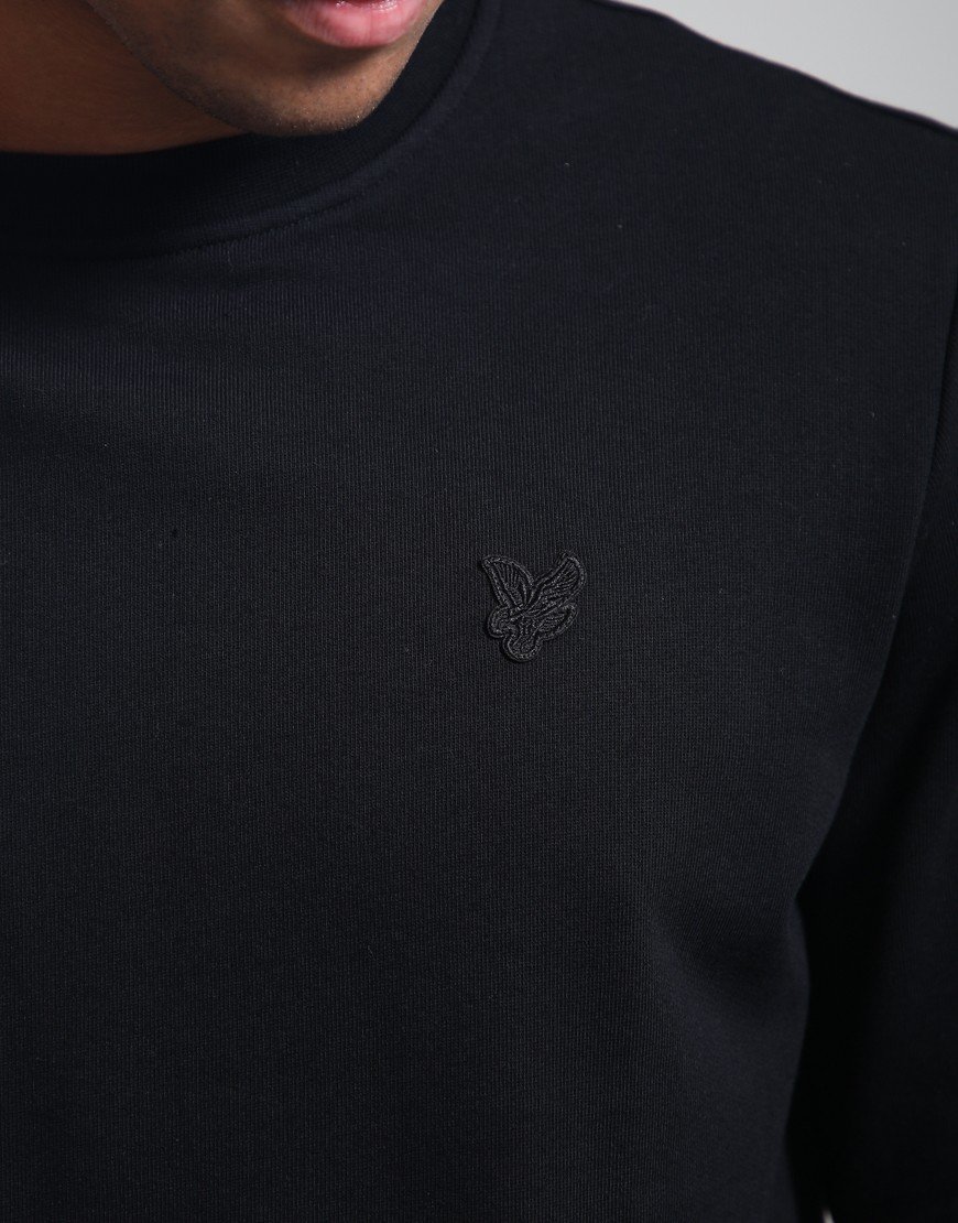 Lyle & Scott Superfine Crew Neck Sweat Jet Black