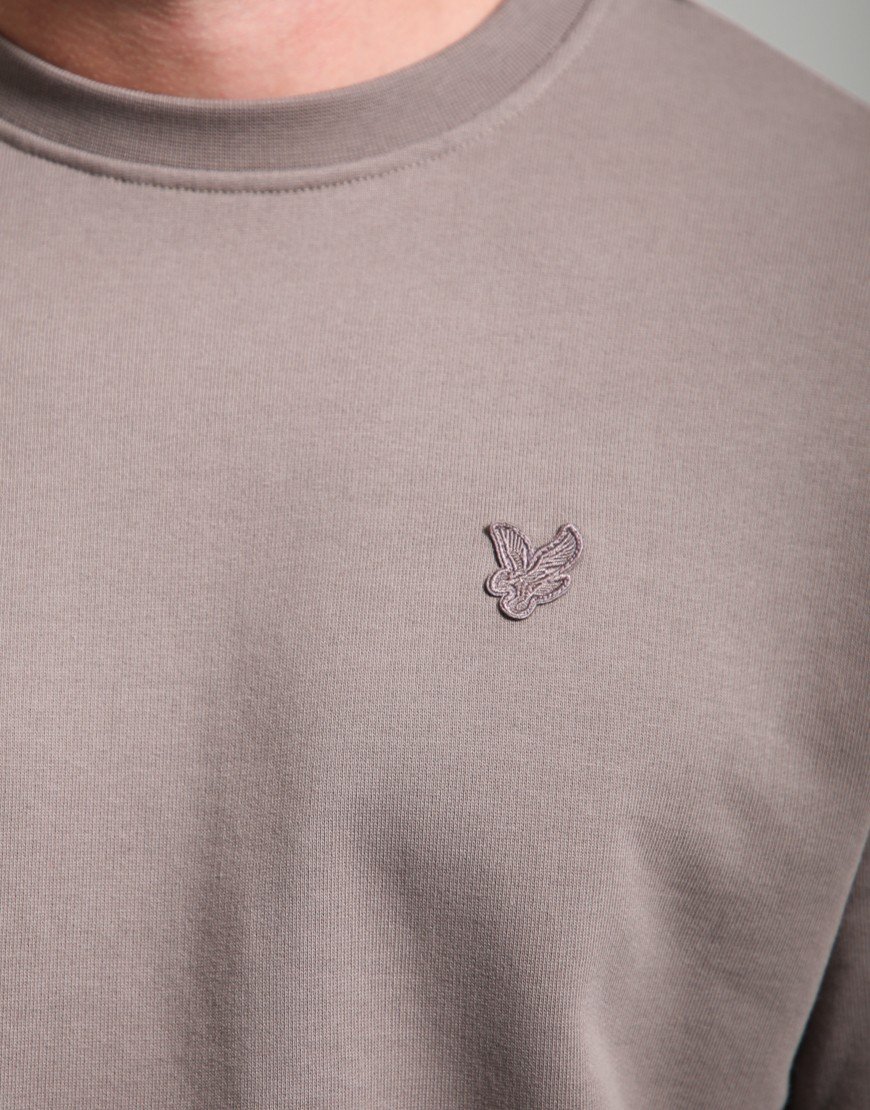Lyle & Scott Superfine Crew Neck Sweat Mink Taupe