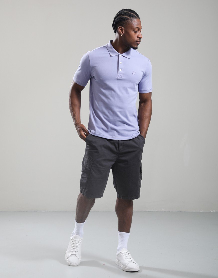 Lyle & Scott Superfine Polo Shirt Floral Violet