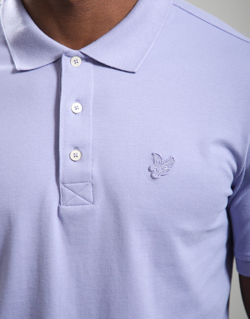 Lyle & Scott Superfine Polo Shirt Floral Violet