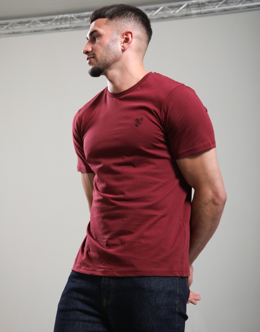 Lyle & Scott Superfine T-Shirt Fairway Burgundy