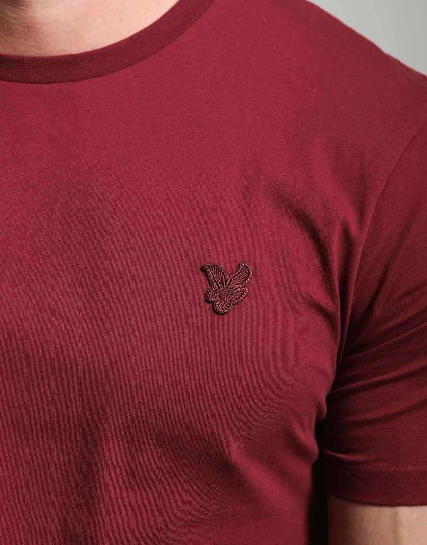 Lyle & Scott Superfine T-Shirt Fairway Burgundy