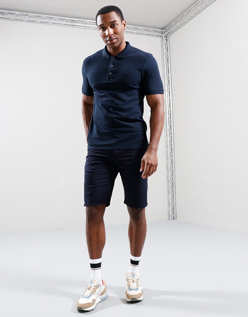 Lyle & Scott Tonal Eagle Polo Shirt Navy
