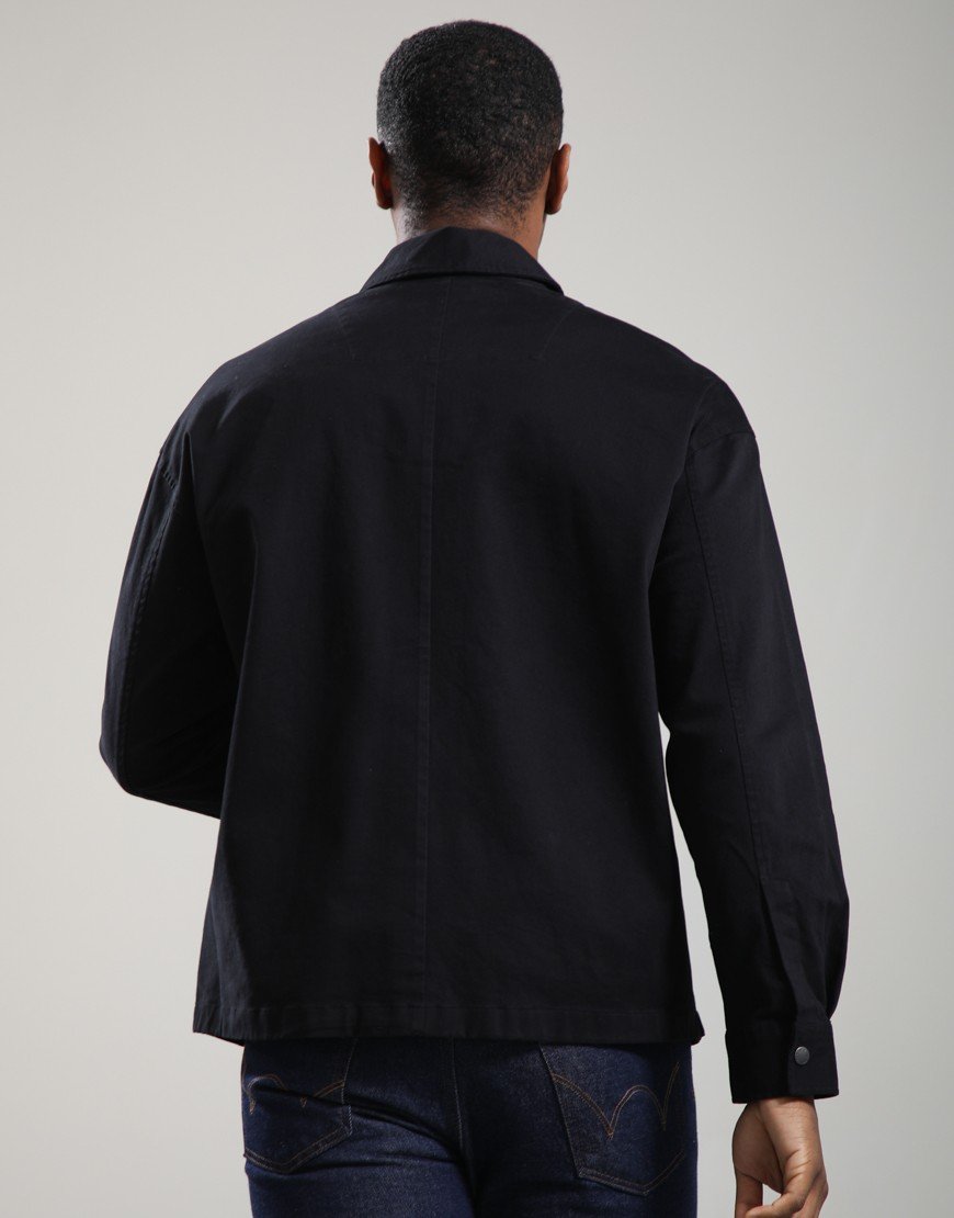 Lyle & Scott Washed Overshirt Jet Black