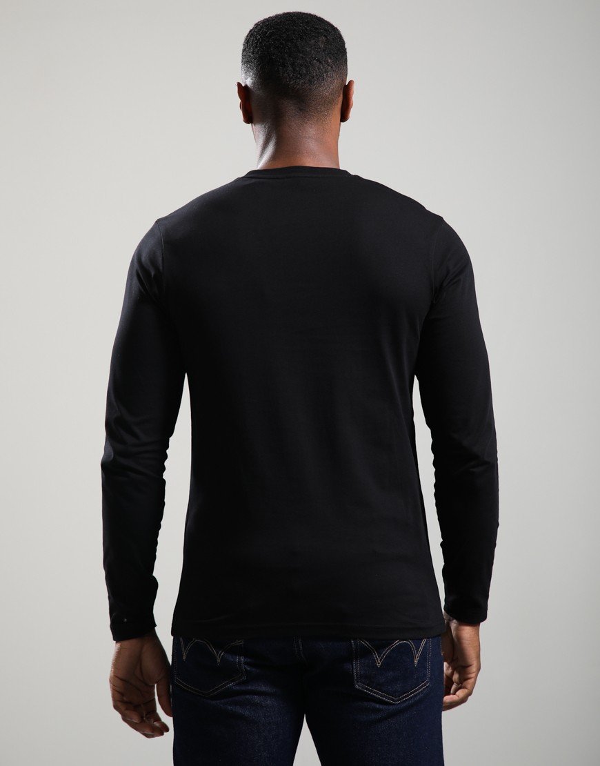Lyle & Scott Long Sleeve Crew Neck T-Shirt Jet Black