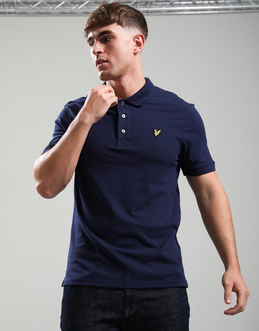 Lyle & Scott Plain Polo Shirt  Navy