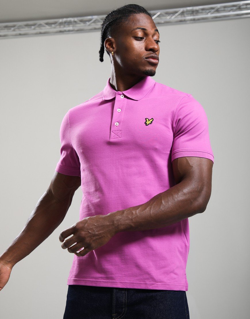 Lyle & Scott Plain Polo Shirt Prism Pink