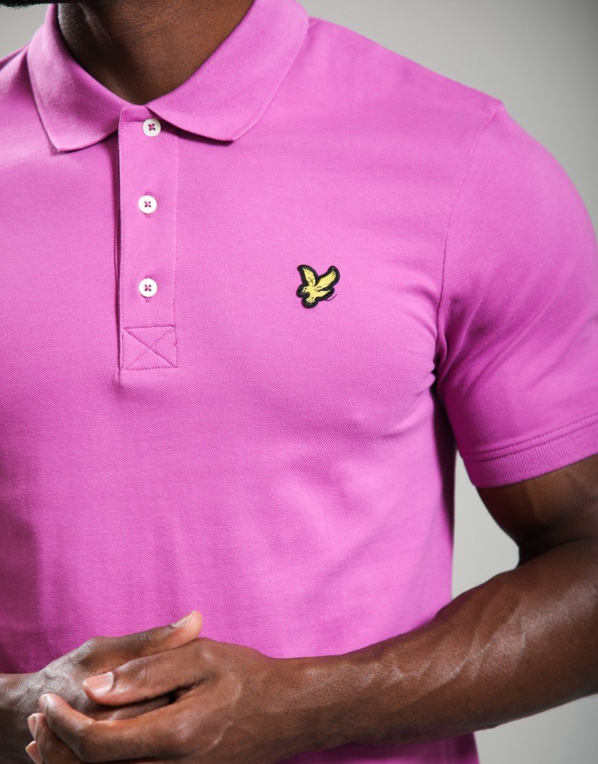 Lyle & Scott Plain Polo Shirt Prism Pink