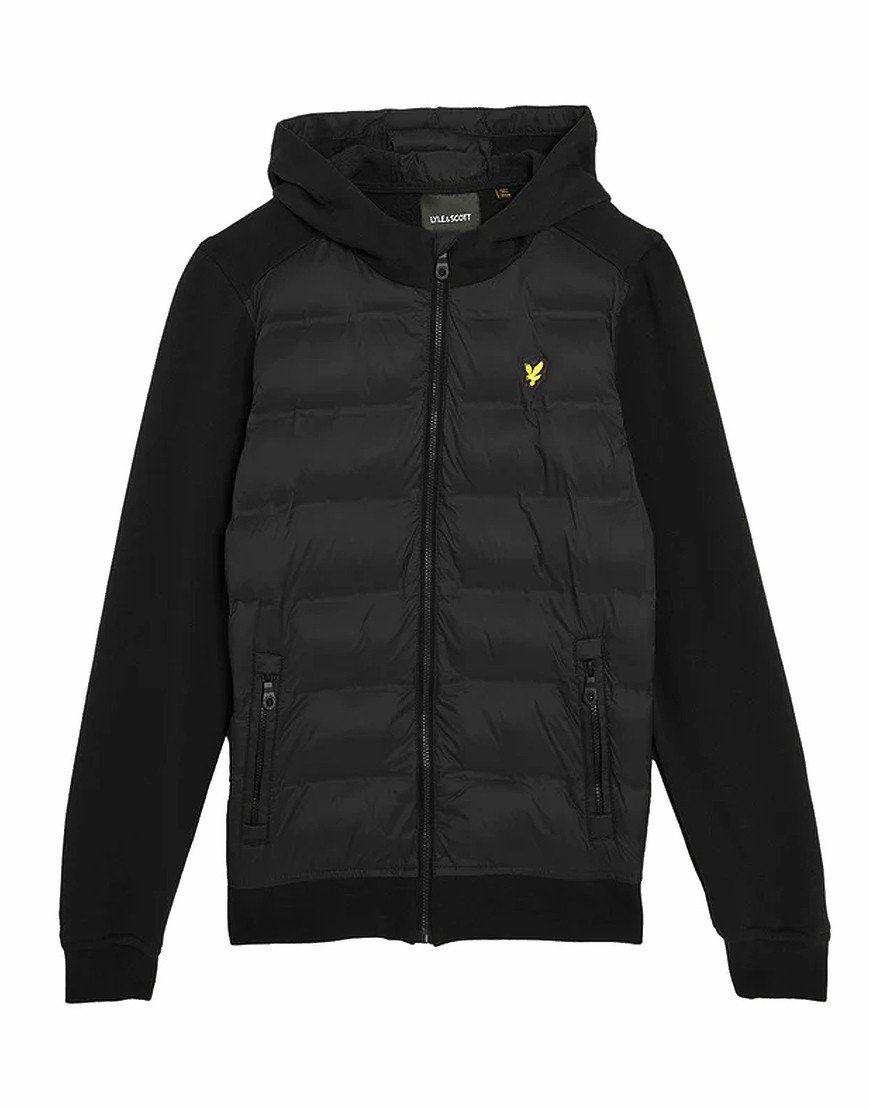 Lyle & Scott Junior Hybrid Hoodie Jet Black