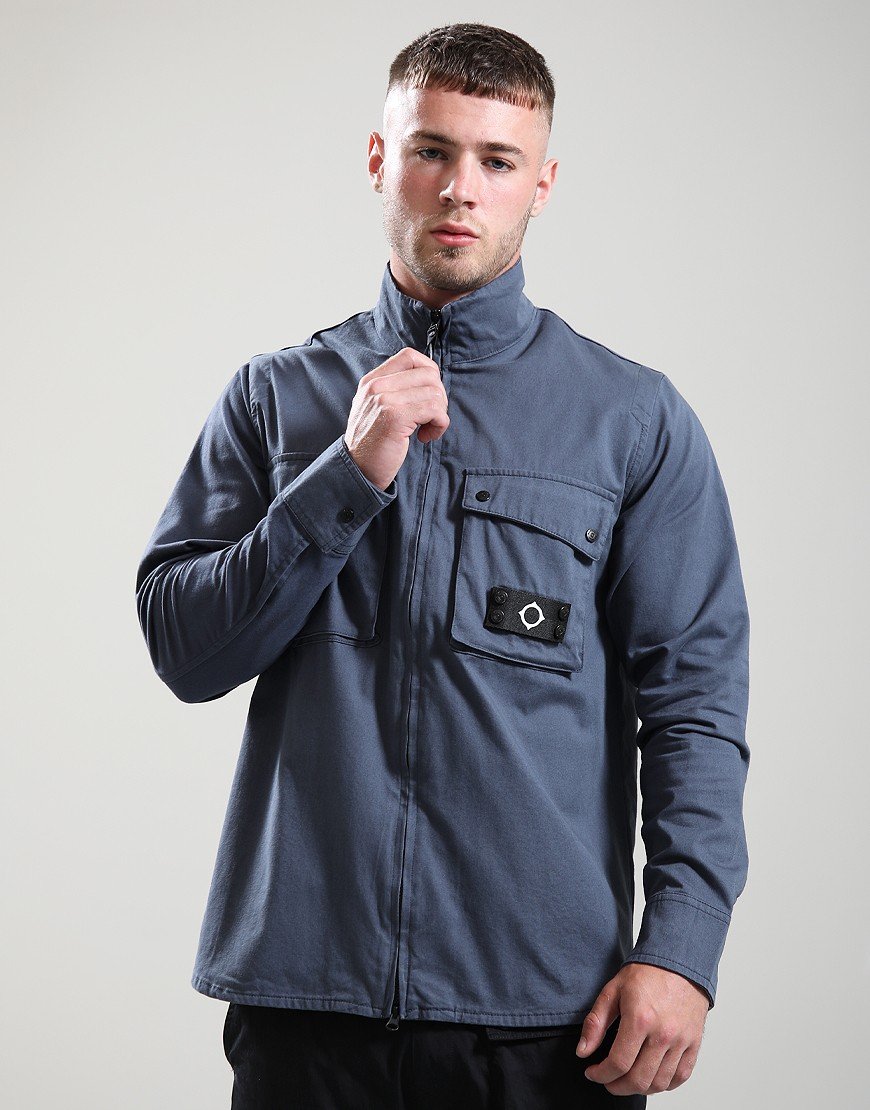MA.Strum Aerial Funnel Neck Overshirt Ink Navy