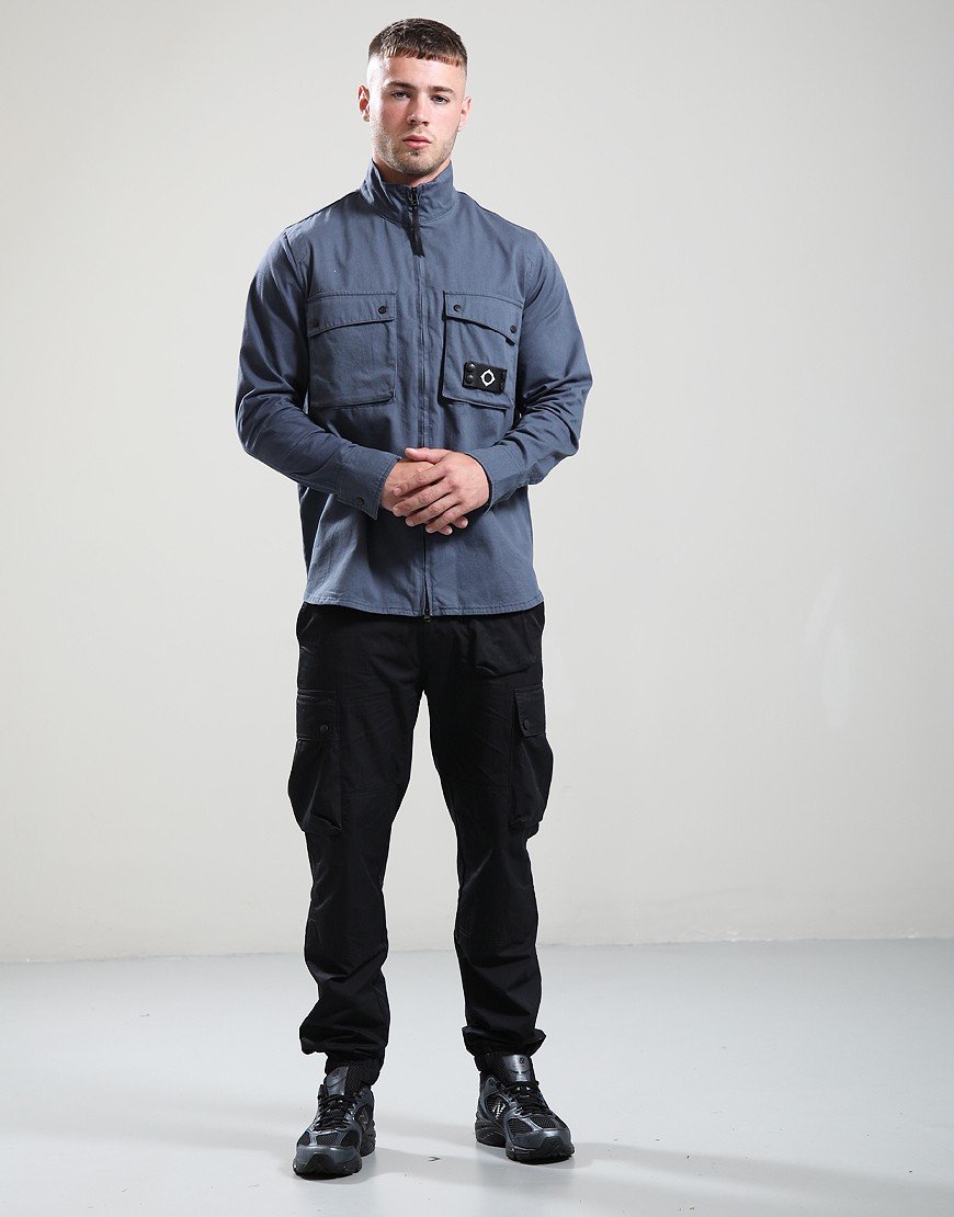 MA.Strum Aerial Funnel Neck Overshirt Ink Navy