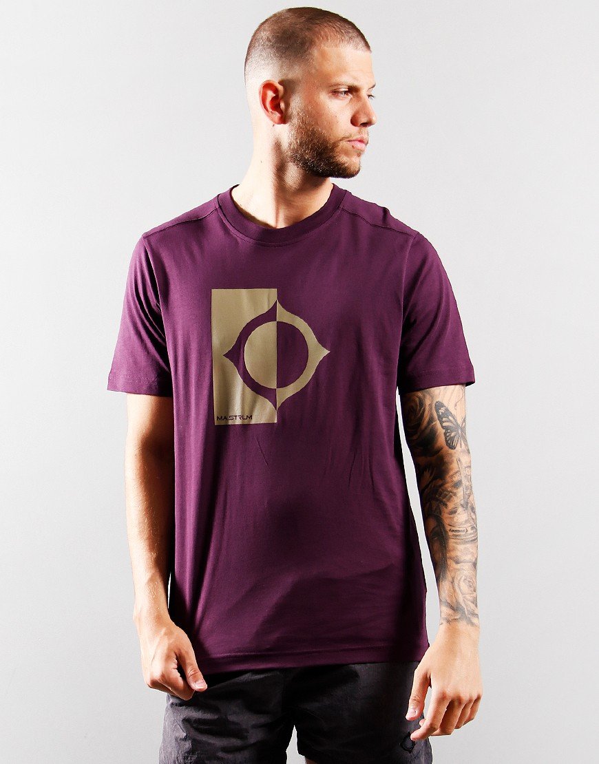 MA.Strum Compass Print T-Shirt Blackberry