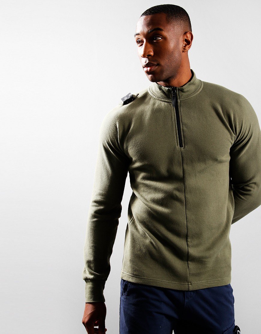 MA.Strum DFP Funnel Neck Zip Sweat Aloe