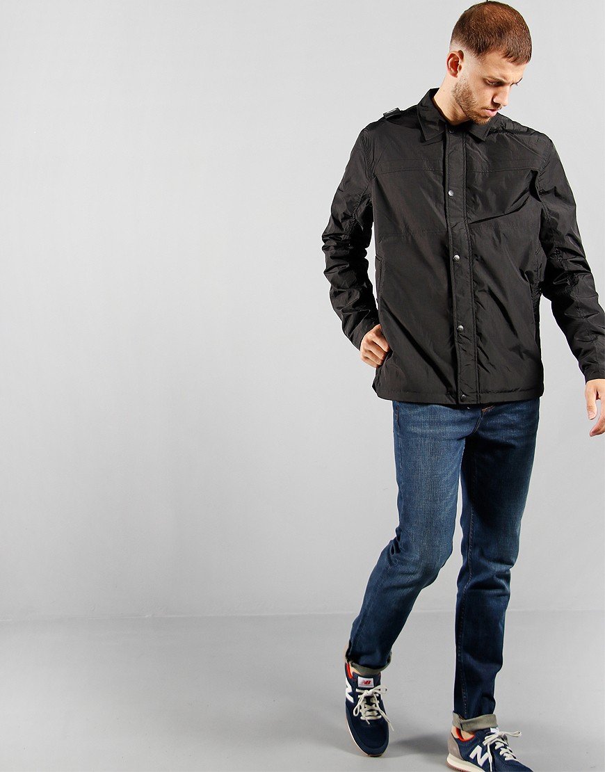 Ma Strum Nt Overshirt Jet Black Terraces Menswear