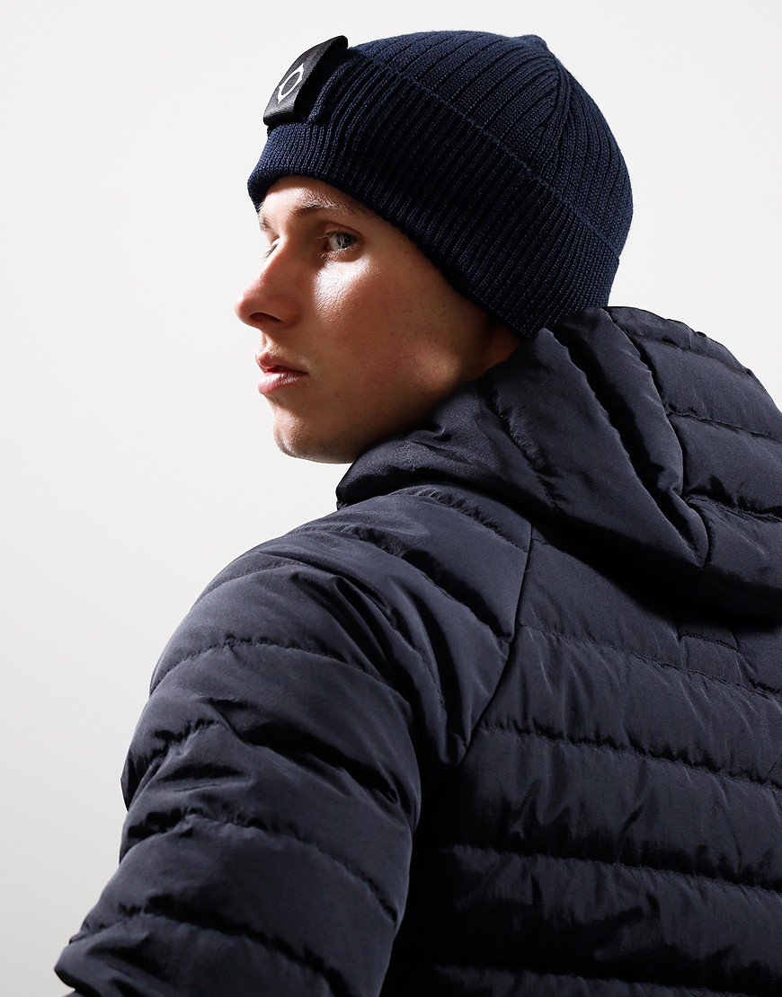 MA.Strum Rib Knitted Beanie Ink Navy