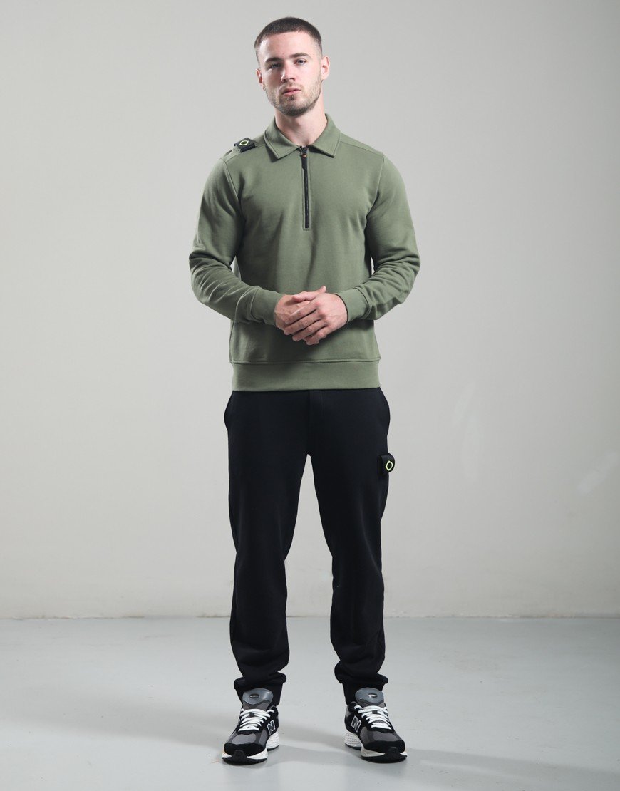 MA.Strum Spread Collar Sweat Bronze Green