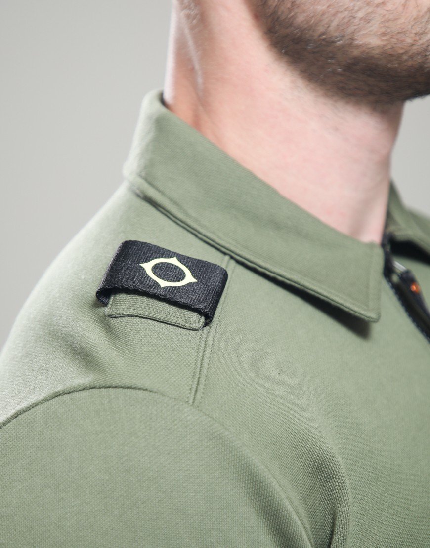 MA.Strum Spread Collar Sweat Bronze Green