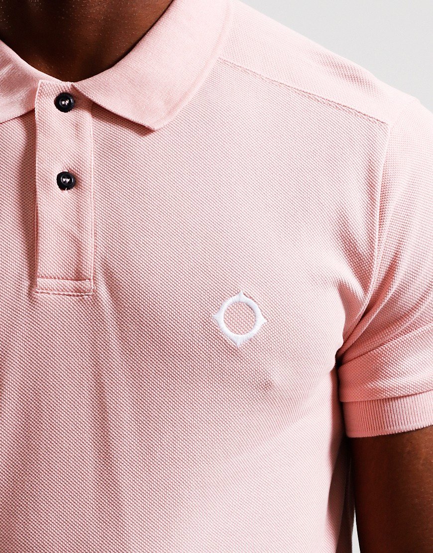 MA.Strum Pique Polo Shirt Mud Pink
