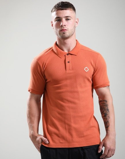 MA.Strum Pique Polo Shirt Rust