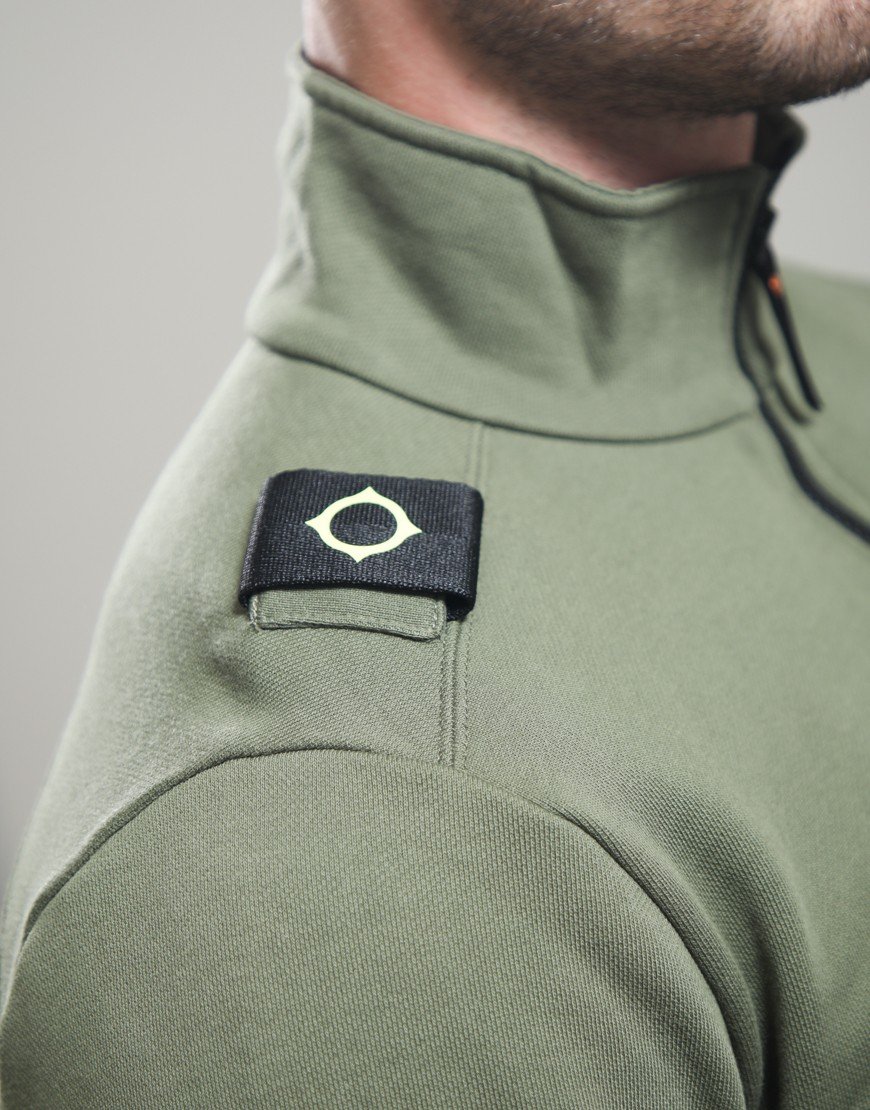 MA.Strum Training 1/4 Zip Sweat Bronze Green