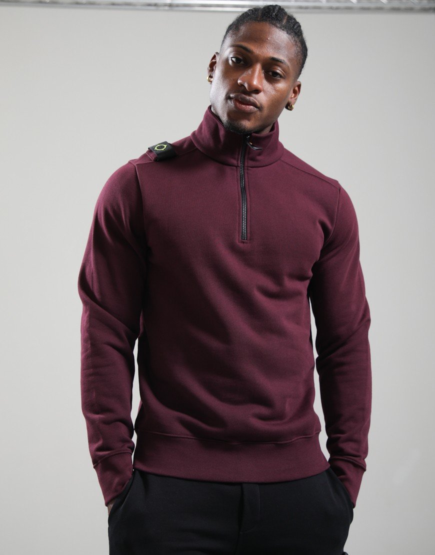 MA.Strum Training Quarter Zip Sweat Wine