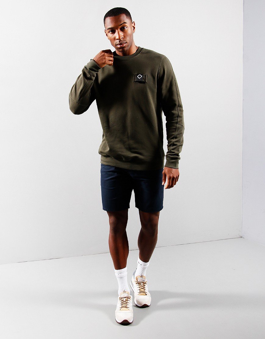 MA.Strum Training Crew Sweat Dark Khaki Green