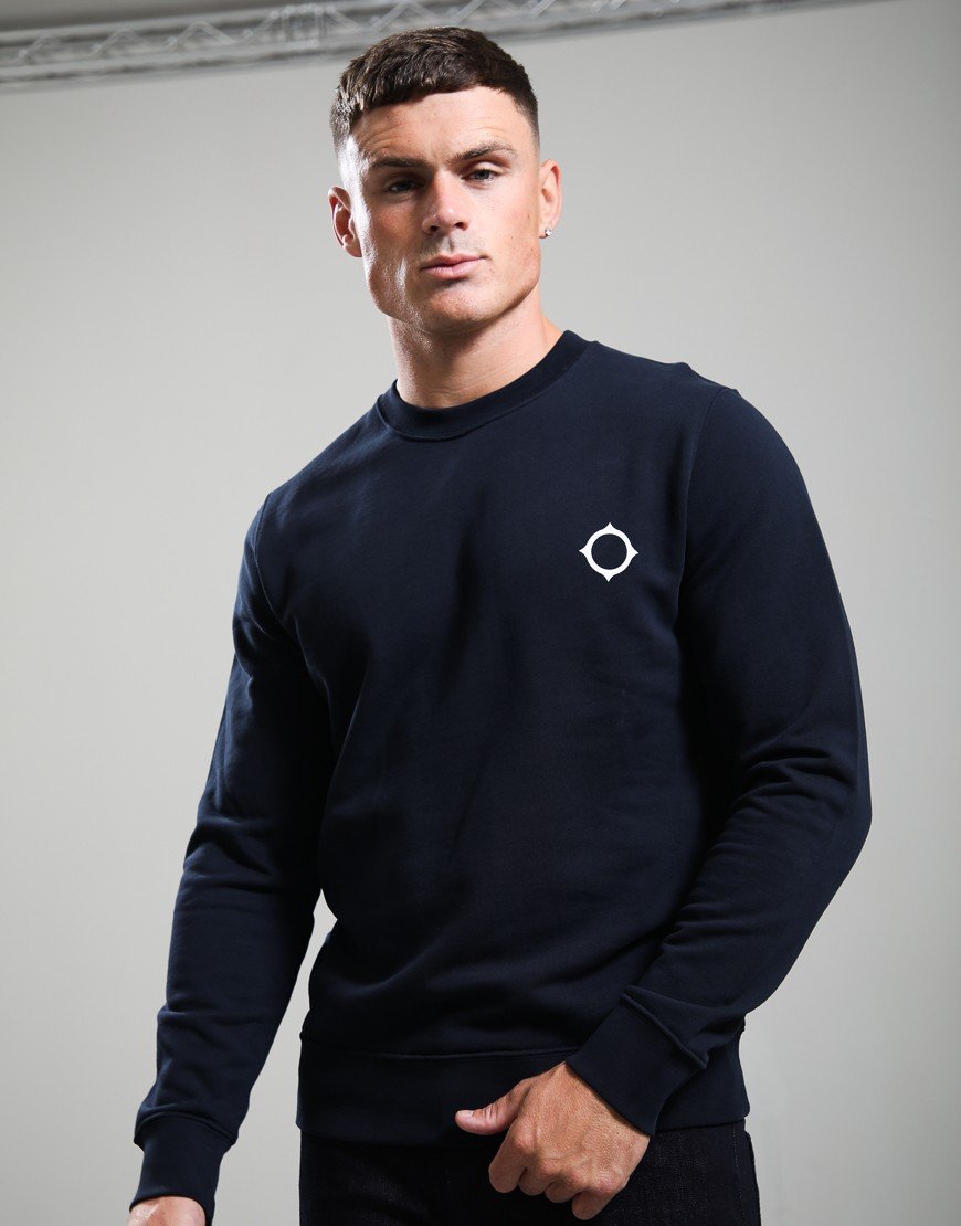 MA.Strum Aster Back Print Sweat Ink Navy/White