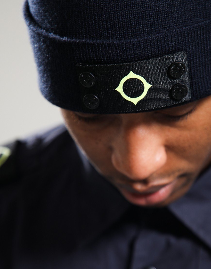 MA.Strum Badge Beanie Dark Navy