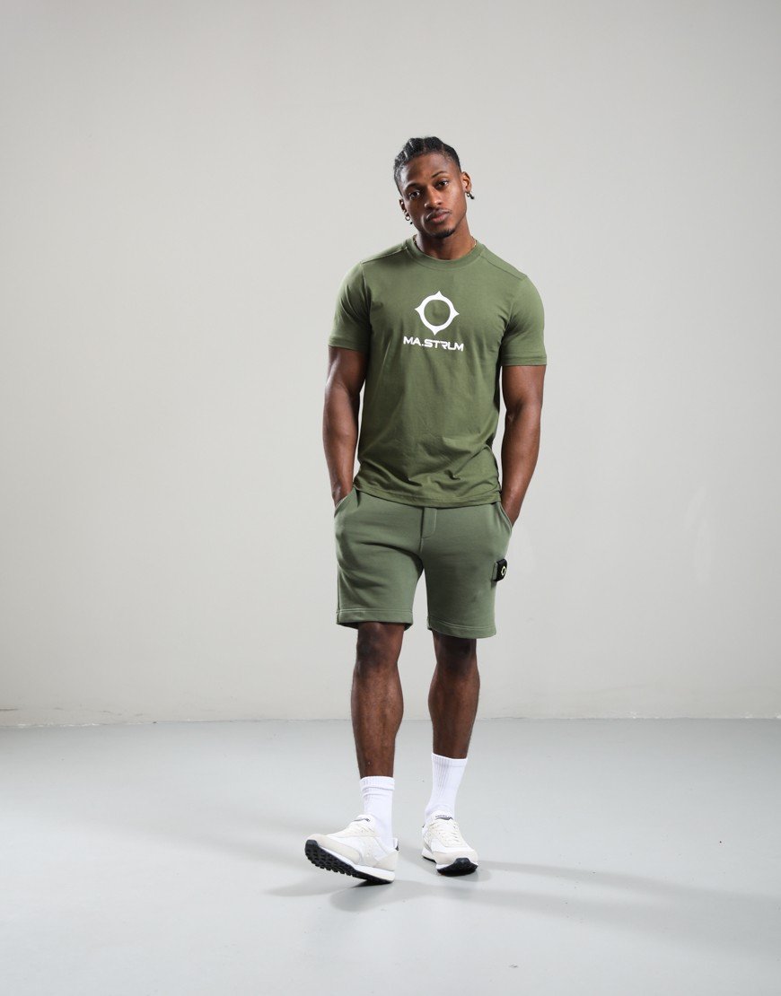MA.Strum Beam Chest Logo T-Shirt Bronze Green