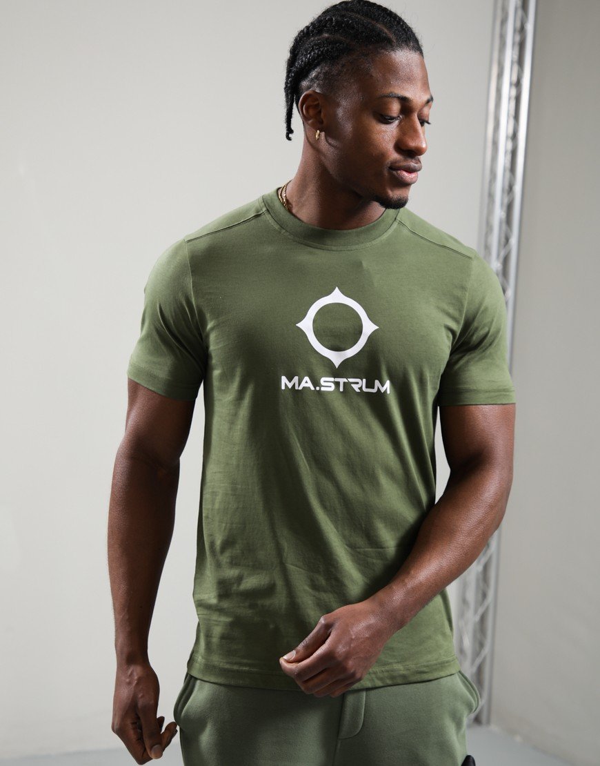 MA.Strum Beam Chest Logo T-Shirt Bronze Green