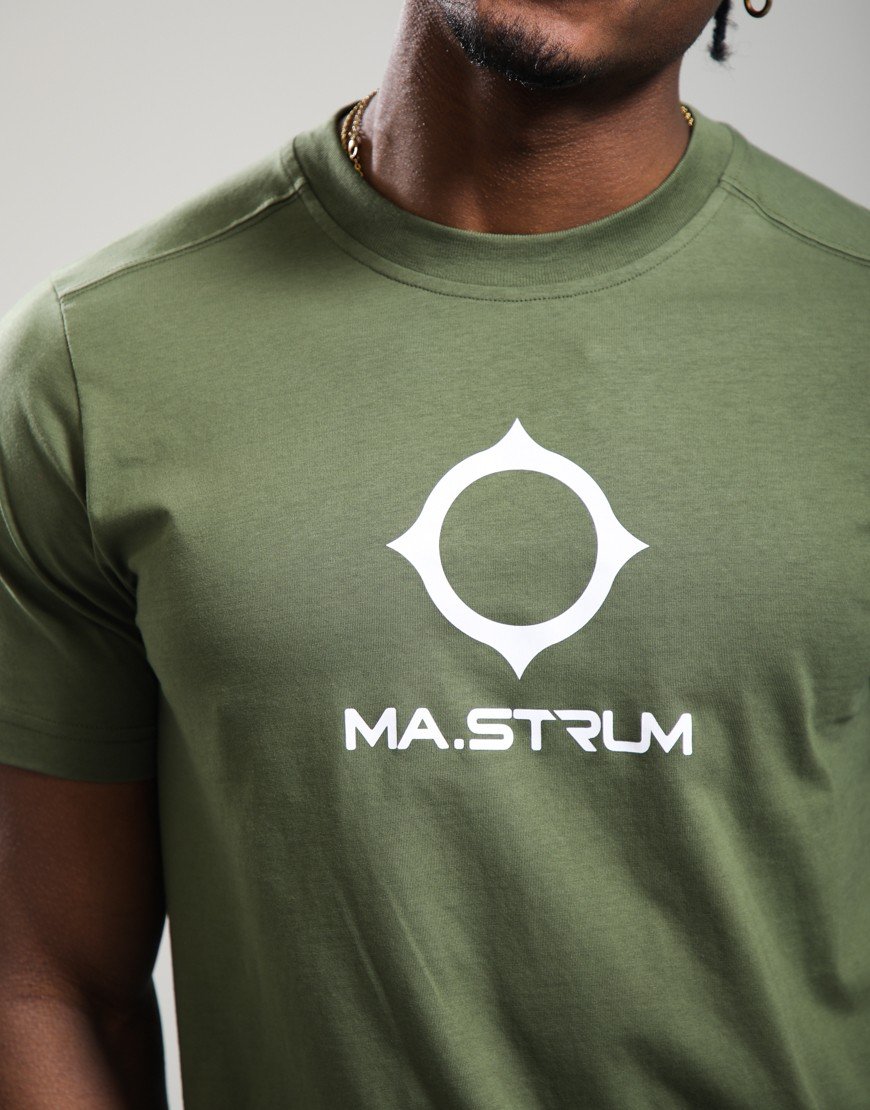 MA.Strum Beam Chest Logo T-Shirt Bronze Green