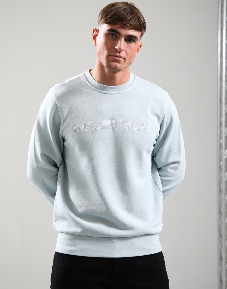 MA.Strum Crew Neck Applique Sweat Mist