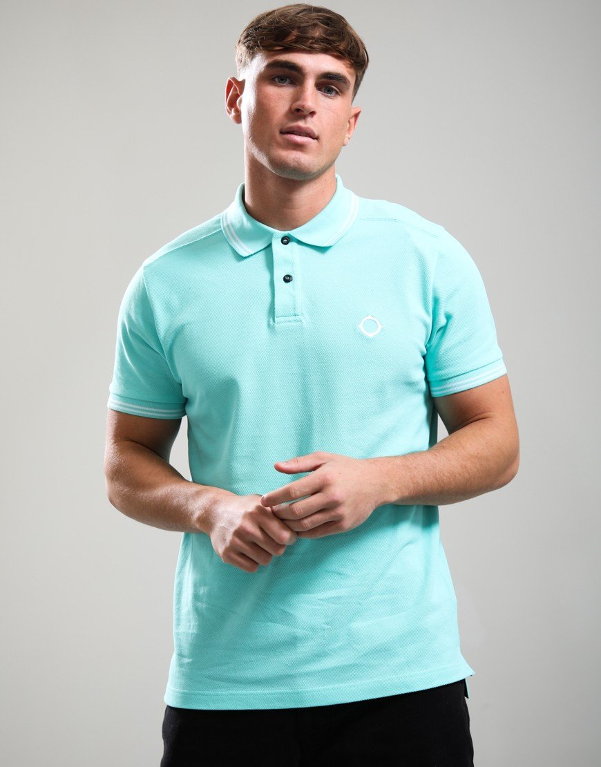 MA.Strum Double Tipped Polo Shirt Aquatic