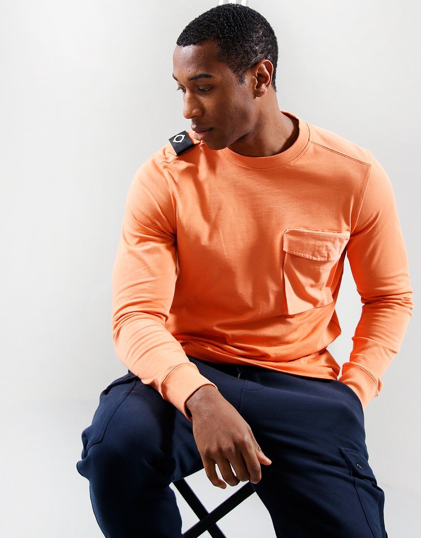 MA.Strum Long Sleeve Cargo Pocket T-Shirt Coral