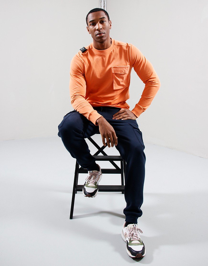 MA.Strum Long Sleeve Cargo Pocket T-Shirt Coral