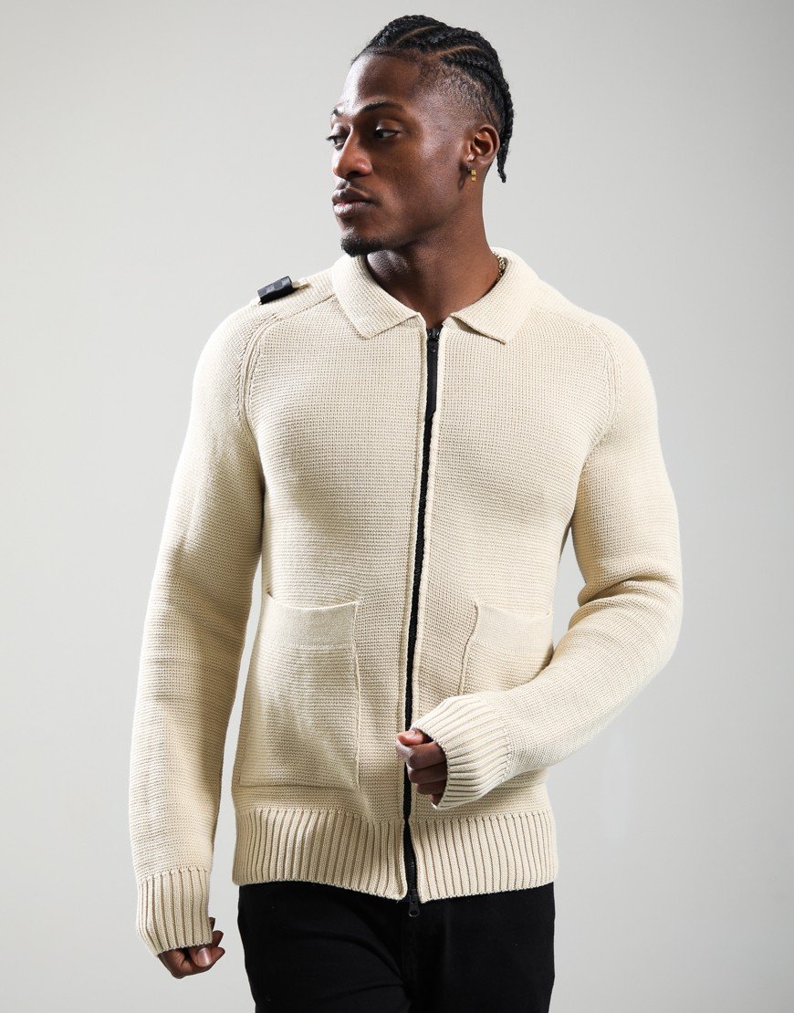 MA.Strum Milano Knit Full Zip Cardigan Ash