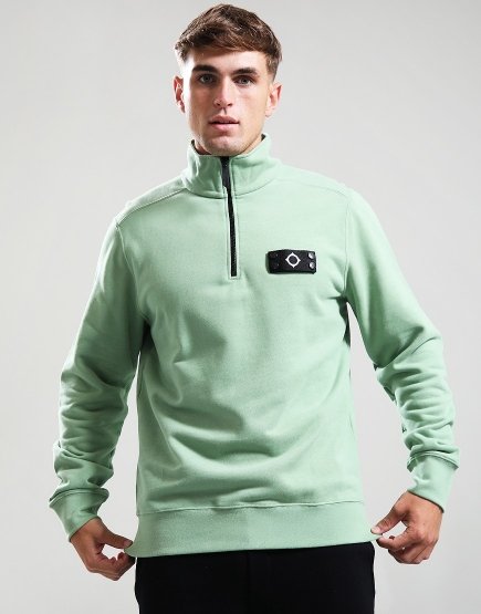 MA.Strum Neo Quarter Zip Sweat Sage