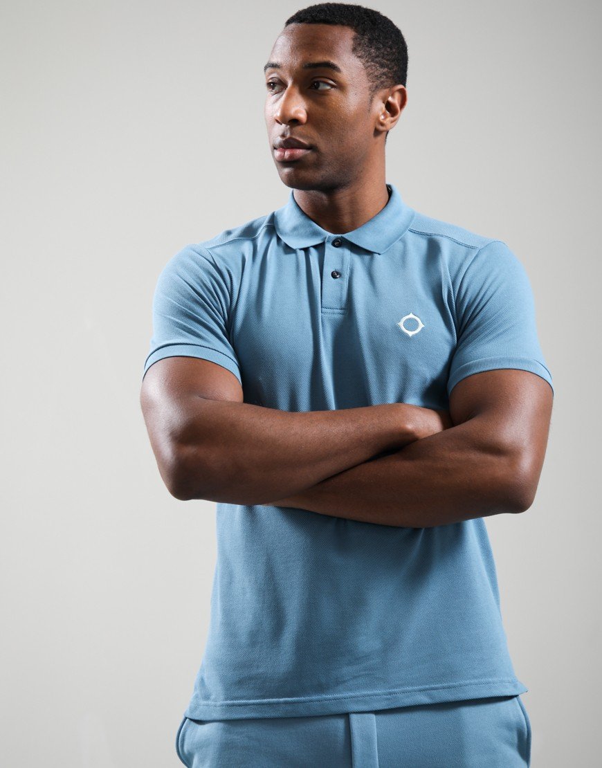 MA.Strum Pique Polo Shirt Aegean Blue