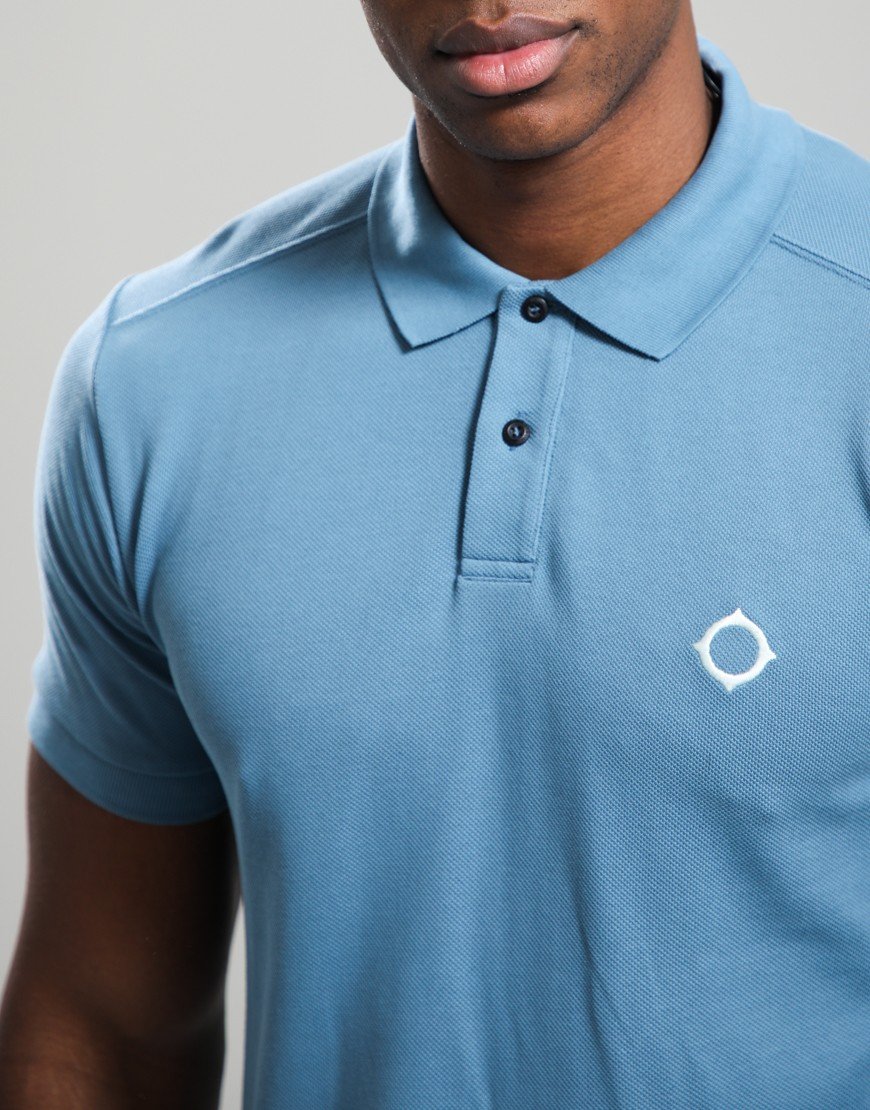 MA.Strum Pique Polo Shirt Aegean Blue