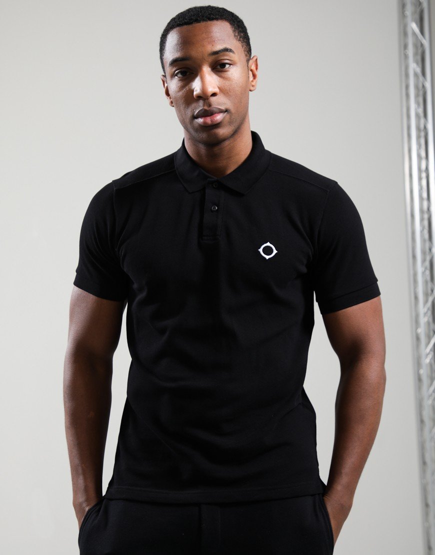 MA.Strum Pique Polo Shirt Jet Black
