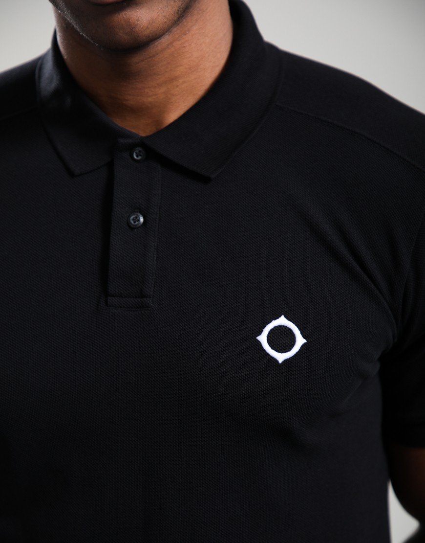 MA.Strum Pique Polo Shirt Jet Black