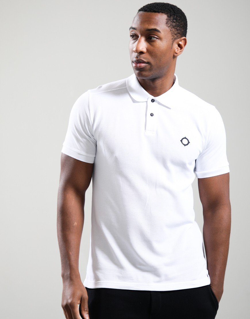 MA.Strum Pique Polo Shirt Optic White